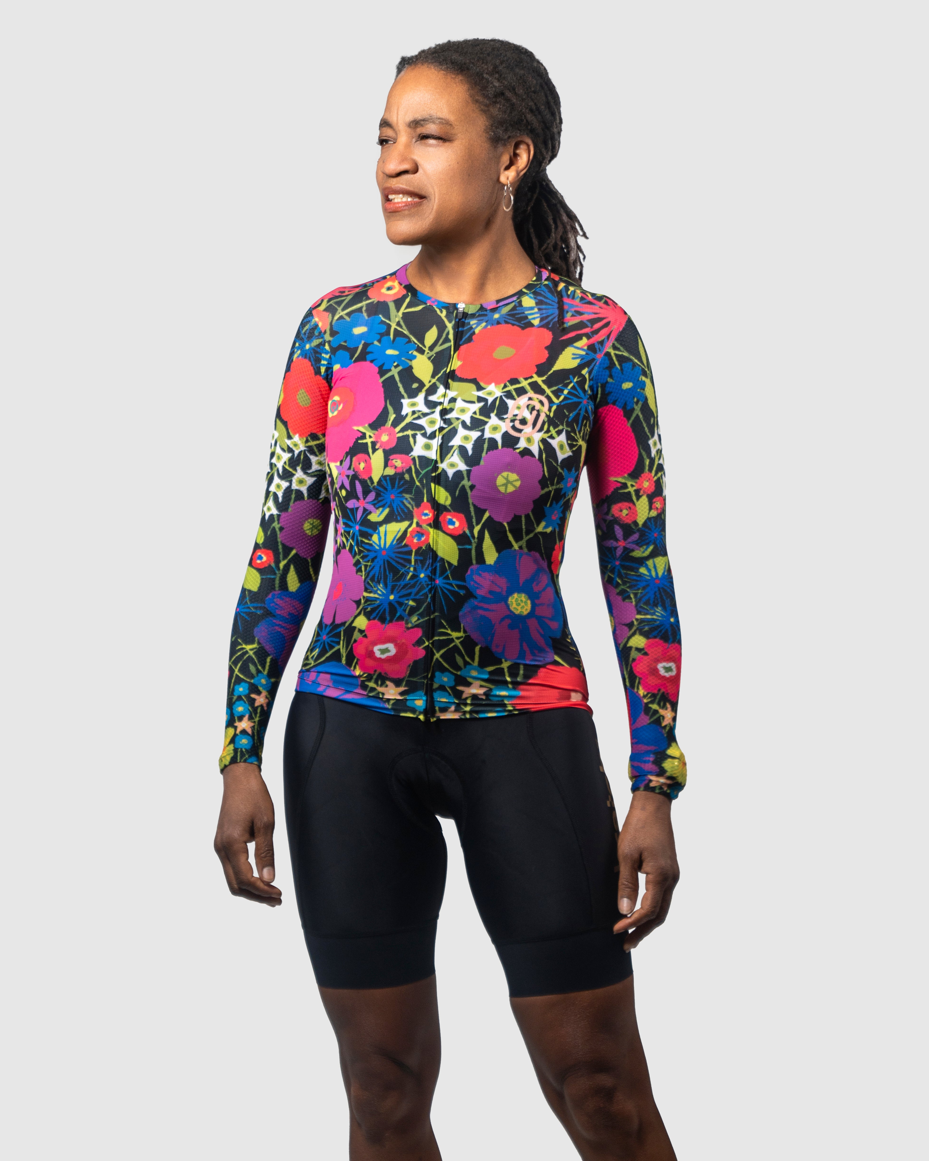 【RONRON】24ss FLORAL LONG SLEEVE Fiori Notturni Long-Sleeve Women's Jersey – Ostroy