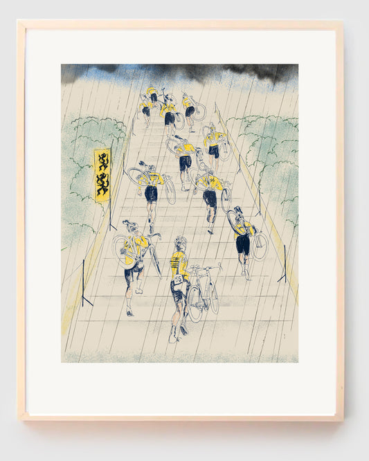 Cyclo Crossing the Stairs Print