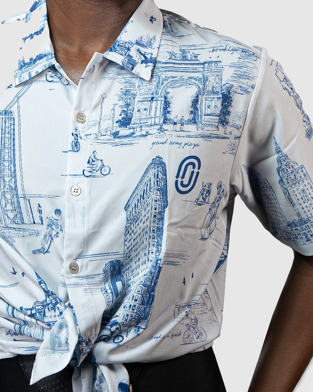 NYC Monuments Resort Shirt Upcycle