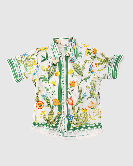 Cactus Flower Resort Shirt