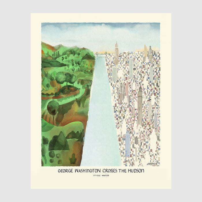 GW Crosses the Hudson Print