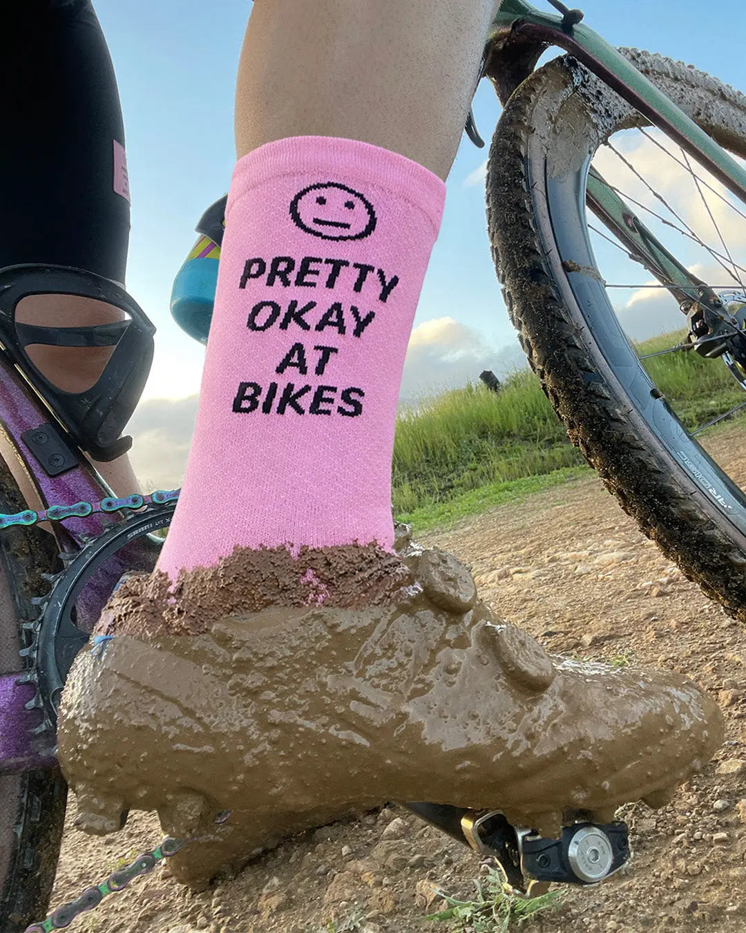 Pretty Okay at Bikes Socks - Ostroy